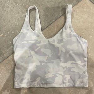 lululemon white camouflage align tank size 4